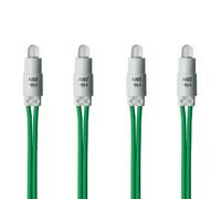 Yasta 4 Pezzi Spia Luminosa LED Verde 230V CA Indicatore di Segnalazione Luce Spia a Incasso per Quadri Elettrici e Interruttori Indicatore di Stato di Accensione e Spegnimento