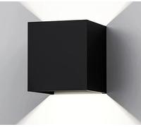YASTA Applique Led Cubo 20 Watt Nero Da Esterno ed Interno Lampada Da Parete Con Luce Regolabile Moderno Luce Fredda IP65
