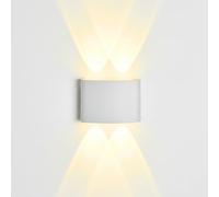 YASTA Applique LED Lampada da Parete Ovale 12W Luce Calda 3000K Esterno Interno FD-10 1200LM IP65 Moderna per Esterni Balcone Terrazza Patio Porticato Giardino Interni Corridoio