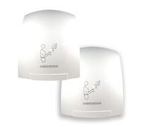 YASTA Asciugamani Automatico Elettrico Hotel Asciuga Mani ad Aria Calda da Parete Bagno con Sensore Fotocellula (1800 Watt) Coppia