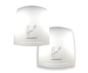 YASTA Asciugamani Automatico Elettrico Hotel Asciuga Mani ad Aria Calda da Parete Bagno con Sensore Fotocellula (1800 Watt) Coppia