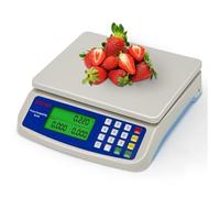 Yasta Bilancia Digitale Professionale 40 Kg / 5 g | Calcolo Prezzo Automatico | Banco, Cucina e Pacchi | Piatto Acciaio | Tasto TARA | Batteria Ricaricabile e Display LCD