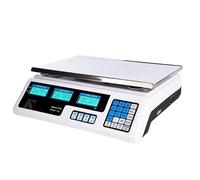 YASTA Bilancia Digitale Professionale Elettronica da Cucina Pesa alimenti Da Banco da 5Gr a 40 KG Pesa Pacchi Cassette Frutta con Memoria prezzi Tasto Tara Batteria Ricaricabile Portatile a LED