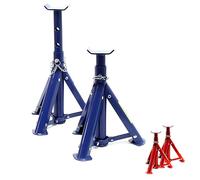 Yasta Coppia Cavalletti Auto 3 Tonnellate Altezza Regolabile 27-36,5 cm | Supporti Martinetti Sollevamento Regolabili | Kit 2 Pezzi Garage Fai da Te