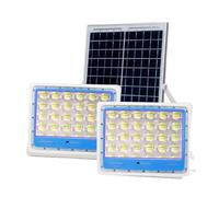 Yasta Coppia Faro Led Da Esterno Solare 100W Luce Fredda Luci Solari Da Giardino Faretto Led Esterno Con Pannello Solare Sensore Crepuscolare E Telecomando Cavo 20 Metri
