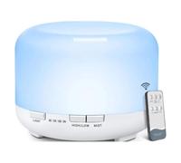 YASTA Diffusore Di Aromi Oli Essenziali 500 Ml Umidificatore Profumatore per ambienti elettrico Illuminazione 7 Colori Led Vaporizzatore Purificatore Ambiente Lampada di fraganza Nebulizzatore