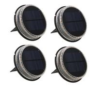 YASTA Faretti Solari a LED da esterno Luci solari da giardino 4 PEZZI Segnapasso Calpestabile Luce Calda 3000k con Picchetto per Vialetti Sentieri Impermeabile