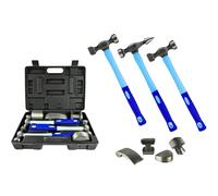 Yasta Kit Carrozziere 7 Pezzi 3 Martelli 4 Tassi Riparazione Ammaccature Auto Veicoli Set Attrezzi Battilastra Professionale Valigetta Carrozzeria Fai da Te