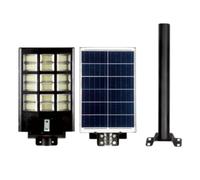 YASTA Lampione led esterno con pannello solare 900w Faro Led Stradale Con Staffa Nera Telecomando Sensore movimento