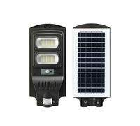 YASTA Lampione Solare Led Da Esterno100 Watt Per Giardino Luce Fredda Crepuscolare e Sensore di Movimento Con Telecomando Faro Led Stradale Con Pannello Solare
