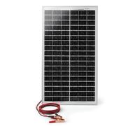 Yasta Pannello Solare Monocristallino 12V 30W per Barche, Camper e Auto - Kit Caricabatterie con Pinze a Coccodrillo - Modulo Fotovoltaico Impermeabile IP65 per Mantenimento Carica Batteria