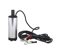 Yasta Pompa Sommersa 12V 60W per Travaso Gasolio Diesel Olio e Acqua Mini Elettropompa Immersione Portatile con Clip a Coccodrillo per Auto, Barca, Camper e Rifornimento