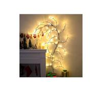 YASTA Ramo Luminoso Natalizio Vite di Salice 2mt Luci Natale Calda Usb Catena Led Luci Decorative con Telecomando Alberello con spina Ghirlanda da interno Lucine Atmosfera Casa