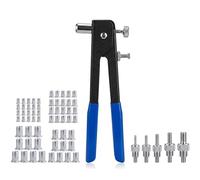 Yasta Rivettatrice Pinza Per Inserti Filettati Professionale 86 Pezzi Kit Pinza Manuale Per Dadi Rivetti M3 M4 M5 M6 M8 Set Con 5 Mandrini E Boccole Filettate Metallo Riparazione Auto Officina