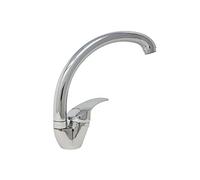 Yasta Rubinetto Cucina Miscelatore Monocomando Lavello Canna Alta Curva A Cigno Cromato Girevole 8411