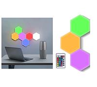 YASTA Set 3pz Luci da Parete RGB Esagonali Applique con Telecomando Multicolor TEB0383