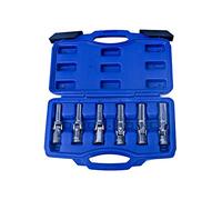 YASTA Set Kit 6 Chiavi a Bussola Snodate per Candelette Auto Diesel da 8 a 16 mm con Attacco 3/8" in Cromo-Vanadio per Meccanici Professionisti