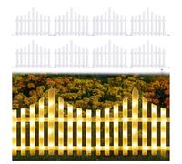 YASTA Staccionata Natalizia Luminosa a Led Luce Bianco Caldo Naturale Solare con Telecomando Recinzione in Plastica Per Albero di Natale