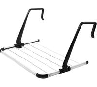 YASTA Stendibiancheria da Balcone e Ringhiera Regolabile | Salvaspazio Pieghevole per Interni ed Esterni | Stendino Portatile per Termosifone, Doccia, Camper | Struttura in Alluminio 54x37x27