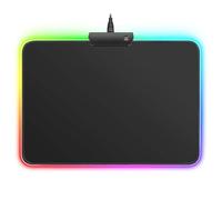 YASTA Tappetino Mouse Gaming LED RGB 35x25 cm 7 Colori Effetti Luce Arcobaleno Mouse Pad da Scrivania con Bordo Retroilluminato RGB-01