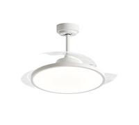YASTA Ventilatore Da Soffitto con Luce e Telecomando Pale a Soffitto Silenzioso Retrattile a Scomparsa Tre Temperature Di Luce 80W Fredda Calda Naturale Bianco Ultra Slim Lampadario Moderno