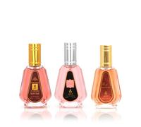 YAT PERFUMES - Cofanetto 3 Profumi - Eau de Parfum Ameerat Al Arabia, Barakah & Yana Pink - 3x50ml - Donna & Unisex - Profumo Orientale di Dubai - Lunga Durata - Idea Regalo