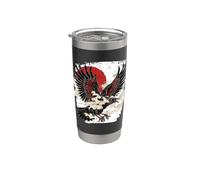 Yata no karasu T | Corvo a tre zampe | Mitologia giapponese Bicchiere termico in acciaio inox doppia parete