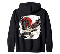 Yata No karasu T | Corvo a Tre Zampe | Mitologia Giapponese Felpa con Cappuccio