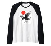 Yatagarasu T | Corvo a Tre Zampe | Mitologia Giapponese Maglia con Maniche Raglan