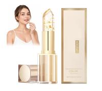 YATEICBC 1 Pezzi Rossetto per il cambiamento di temperatura, rossetto lunga durata, Gold Balsamo per labbra trasparente Cura delle labbra impermeabile a lunga durata Rossetti che cambiano colore