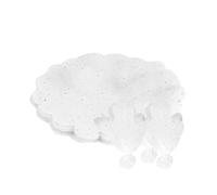 YATEICBC 60 Pz. Velo di Fata con Bordo Sbiego Raso,Tulle Organza,Fata Bianco Tulle Organza Tondo BOMBONIERE,Ideale per Bomboniere, Fai da Te, Confetti (Bianco)