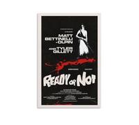 YATERQKWE Poster con scritta "Ready or Not" per soggiorno, camera da letto, decorazione artistica da parete, 20 x 30 cm, senza cornice