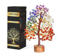 YATHABI Albero dei chakra, cristalli curativi, decorazione dell'albero della vita, Feng Shui, cristalli e pietre preziose, decorazione spirituale, portafortuna, albero dei sette chakra, pietra chakra
