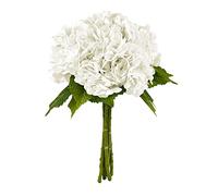 Yatim Fiori artificiali di ortensia bianchi da 21 pollici, 5 fiori di seta di ortensia falsi per matrimoni centrotavola bouquet decorazioni floreali fai da te decorazioni per la casa con steli