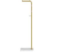 YATINEY Appendiabiti da Terra Moderno con 3 Ganci e Base Rinforzata, Attaccapanni da Terra in Metallo per Ingresso, Soggiorno, Camera da Letto, Spogliatoio, Dorato e Bianco XYM01DWY1