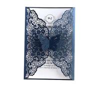 YATINGZHANG Inviti Matrimonio 10/20 pezzi Invito a nozze a farfalla a una festa serale + busta(Navy,10pcs)