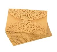 YATINGZHANG Inviti Matrimonio 10 pezzi/confezione farfalla 3D biglietti d'invito fiore di nozze inviti debutto for feste compleanno 5x7 pollici 5R formato(Gold)