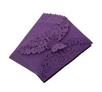 YATINGZHANG Inviti Matrimonio 10 pezzi/confezione farfalla 3D biglietti d'invito fiore di nozze inviti debutto for feste compleanno 5x7 pollici 5R formato(Purple)