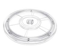 Yatinkim Piatto girevole rotondo in acrilico trasparente da 20,5 cm, base girevole, multiuso, per cucina, spezie, torte, bagno, soggiorno, piano di lavoro, organizzazione a 360°
