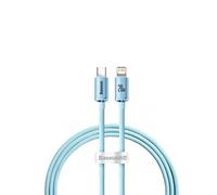Yato Baseus Crystal Shine Series 20 Watt Tipo-C a iPhone Cavo dati di ricarica rapida, lunghezza 1,2 metri, azzurro cielo