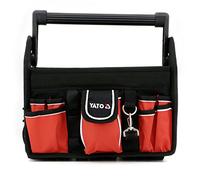 Yato - Borsa porta attrezzi con 17 scomparti, 33,5 x 21 x 28 cm, con manico in alluminio, colore: Rosso/Nero