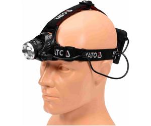 YATO Lampada Frontale da Testa 10W 450lm XM-L2 Zoom Power LED Officina All Hell