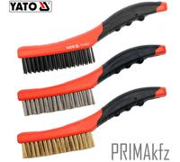 YATO Manuale Drahtbürste Spazzola Filo Acciaio Hcs Acciaio Inox Ottone 180-340mm
