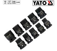 YATO Set Bussole Chiave a Percussione 1/2 Zoll 10-22 mm 10 Pezzi