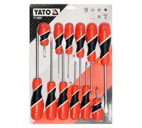 YATO Set Cacciaviti Professionali 12 Pz Acciaio S2 Punta Magnetica Taglio Croce
