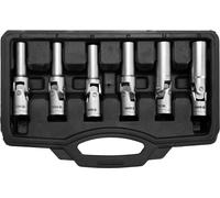 YATO Set Chiavi Candelette 6 Pezzi 8/9/10/12/14/16mm 3/8" snodo e gomma
