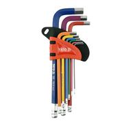 YATO Set Di Chiavi A Brugola Colorate CrV 9 Pezzi Con Testa Sferica