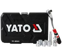 Yato Yt-38561 - Set Di Chiavi A Cricchetto E Bussole Professionali, 22 Pezzi