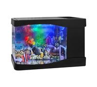 YATOSEEN Lampada per Acquario, 3 Luci a LED per Acquario, Sfondi Colorati per Mini Acquario- 3 pesci Artificiali, Adatti per Ufficio, Camera da Letto, Soggiorno, Regali per Bambini o Gatti