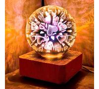 YATOSEEN Luce Notturna a Forma di Cuore D'amore Lampada D'amore 3D LED ABS Imitazione Base in Legno Colori Multipli Atmosfera Luce Lampada d'atmosfera Regalo Adatto per Camera dei Bambini Camera